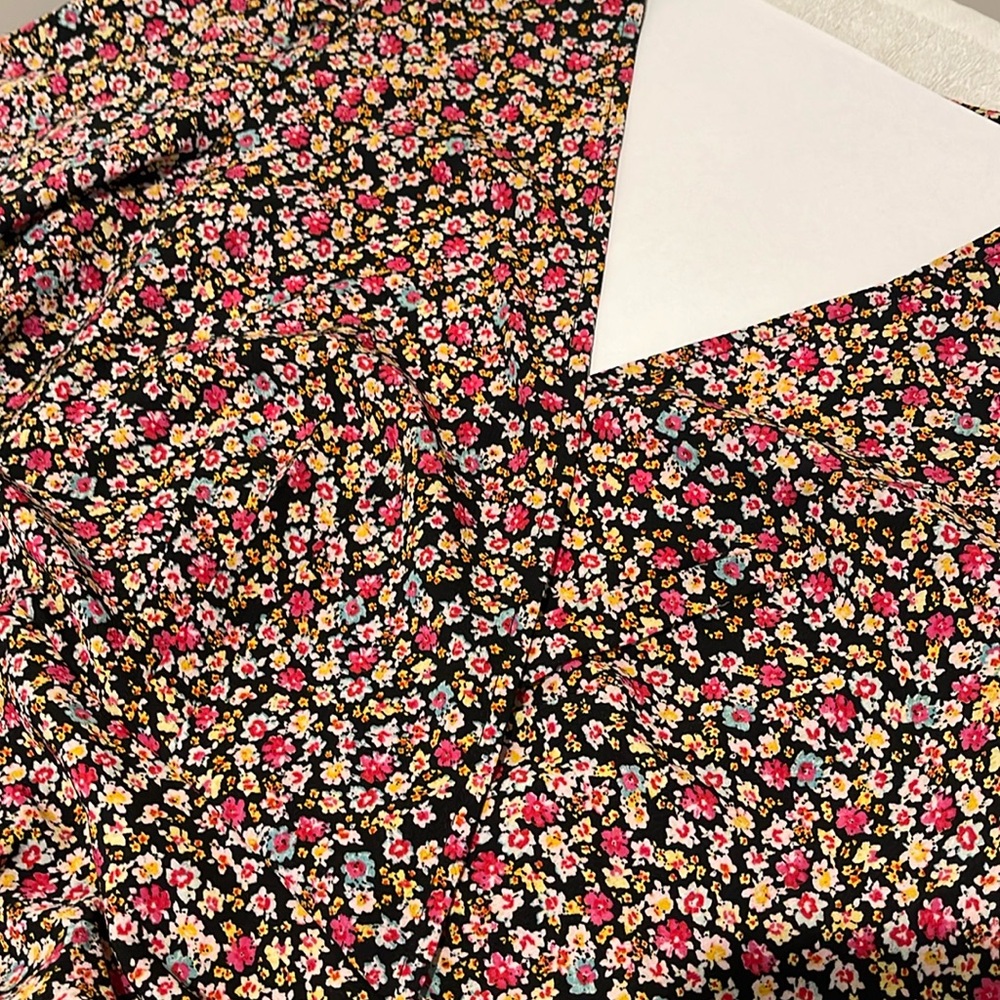 NWT Spring Garden Black/Floral Ruched Mindi Dress XLT “Calling all Tall Gals” - Picture 8 of 12
